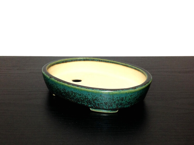 常滑鉢 「鴻陽」 織部釉切立楕円鉢 - FROM JAPAN